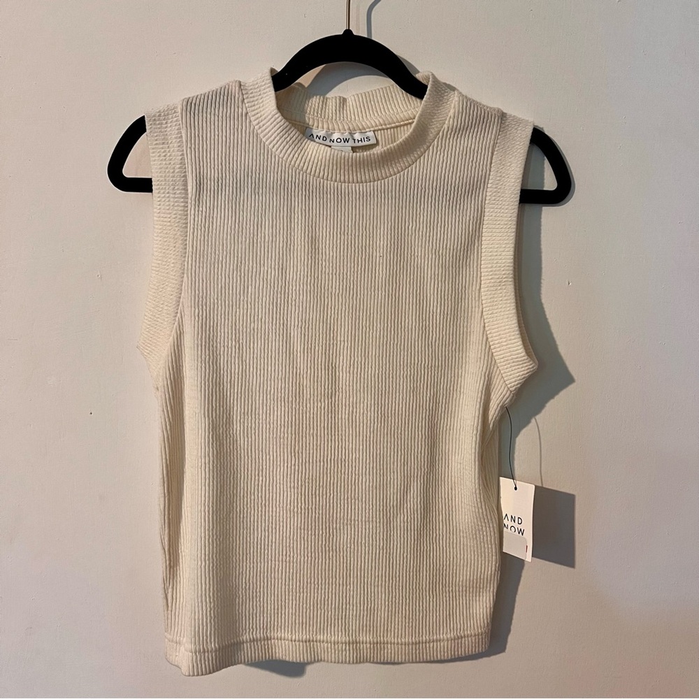And Now This Cropped Knit Sweater Vest